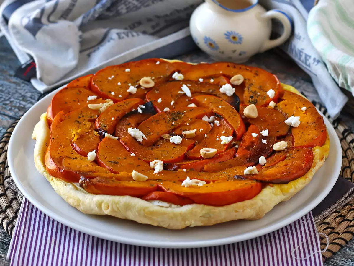 Tatin labu dengan keju kambing dan madu - foto 5