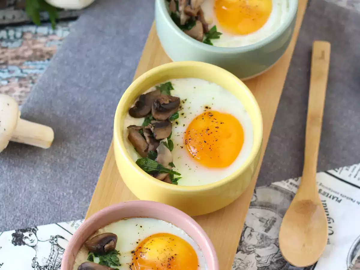 Telur Cocotte Jamur: Resep Praktis dan Sangat Menghangatkan - foto 3