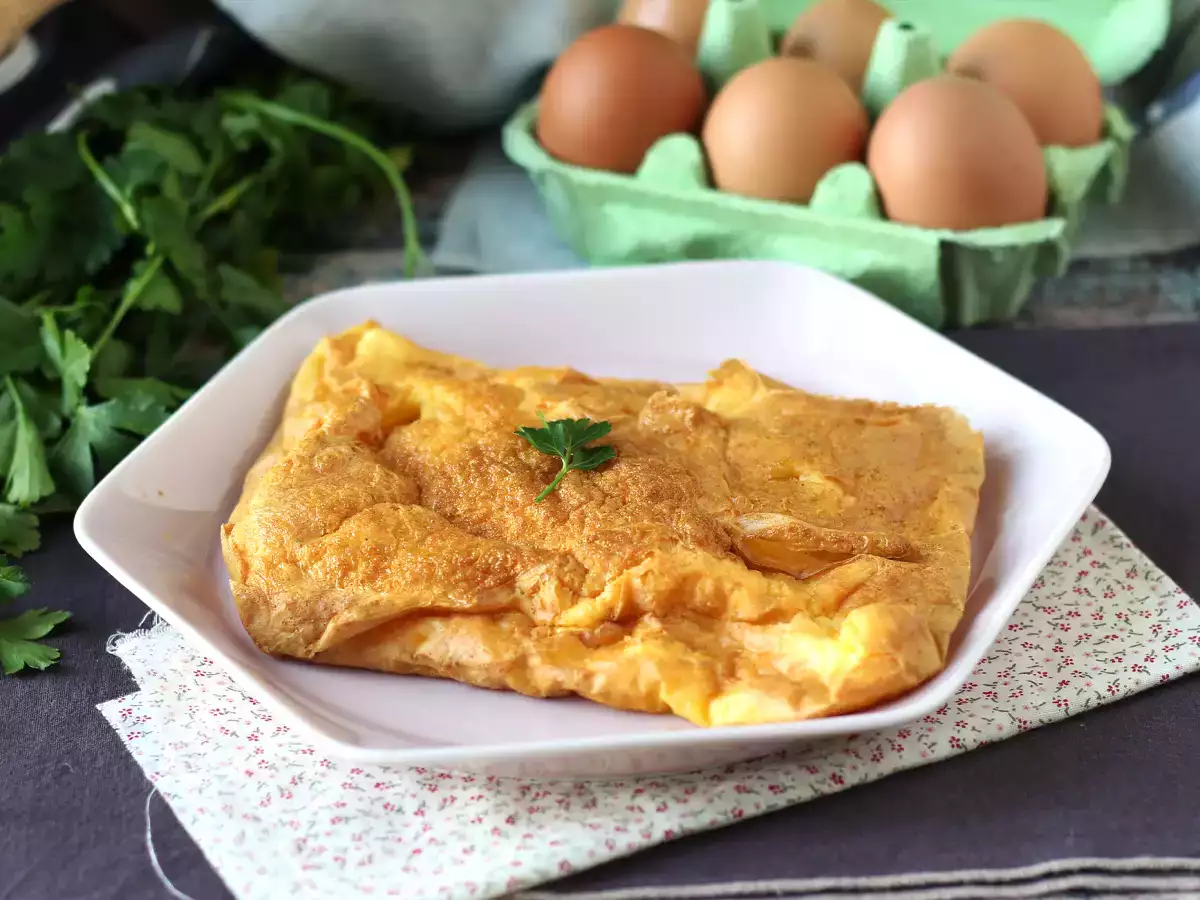 Telur dadar dalam penggorengan udara, resep ringan tanpa mengotori apa pun di dapur! - foto 4