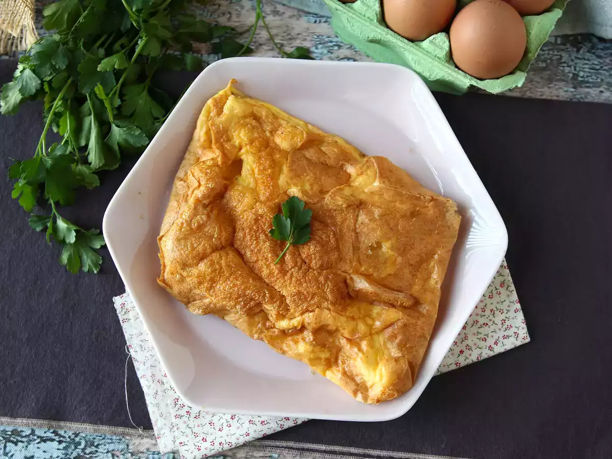 Telur dadar dalam penggorengan udara, resep ringan tanpa mengotori apa pun di dapur! - foto 5
