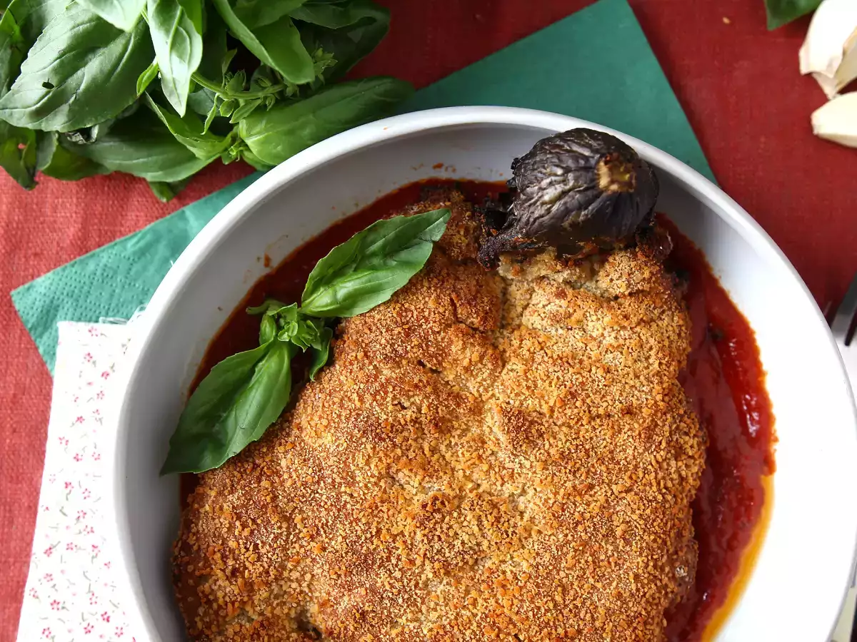 Terong dilapisi tepung roti ala Milan tapi vegetarian - Memasak dengan Air Fryer - foto 4