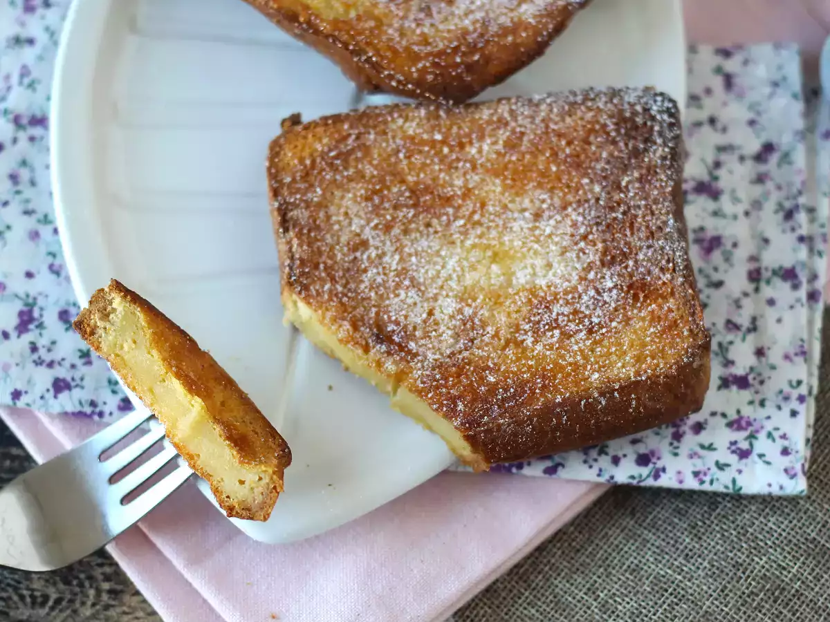 Torrijas dalam penggorengan udara dengan roti brioche, sebuah tradisi tanpa kerumitan - foto 5