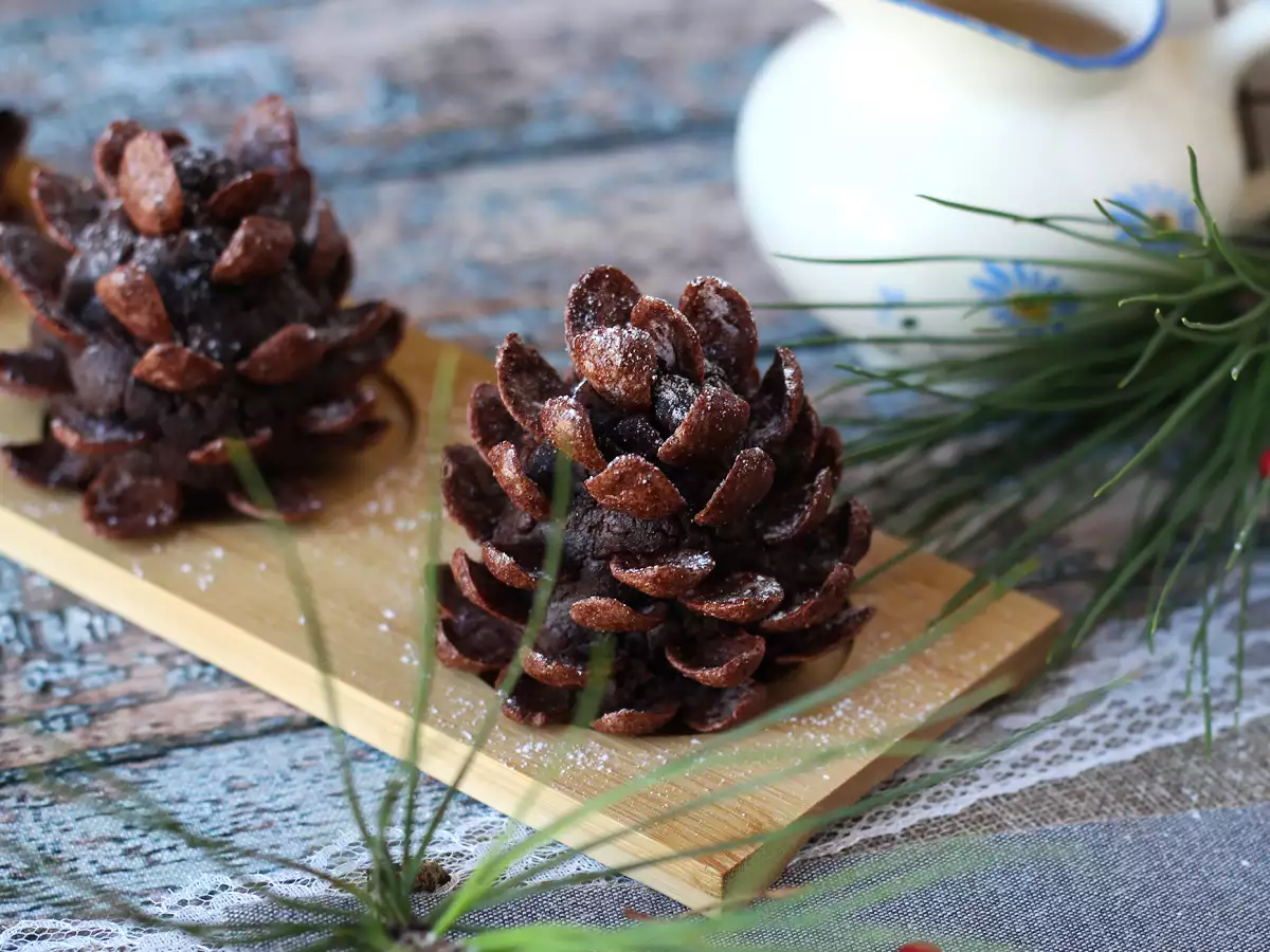 Ubah brownies Anda menjadi kerucut pinus cokelat! - foto 5
