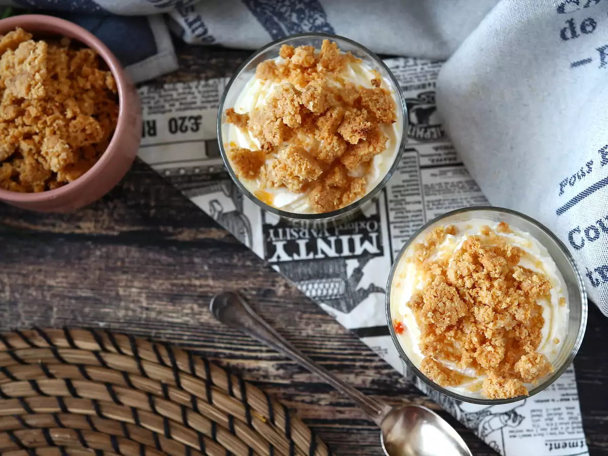 Verrine Vegetarian: Krim Kacang Polong, Crumble Parmesan, dan Krim Mascarpone - foto 3