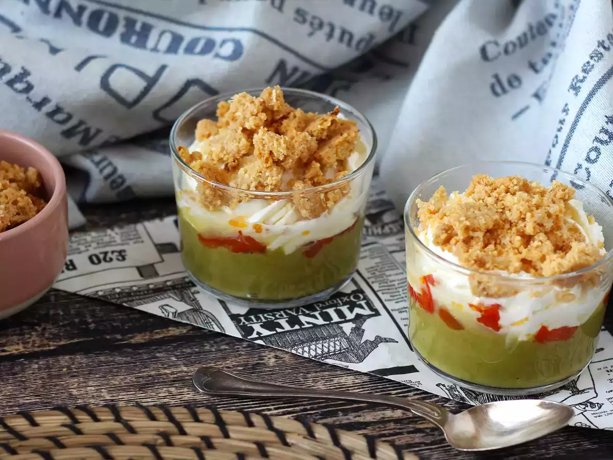 Verrine Vegetarian: Krim Kacang Polong, Crumble Parmesan, dan Krim Mascarpone - foto 7