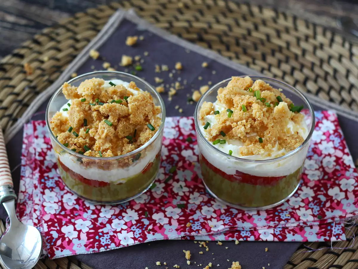 Verrine Vegetarian: Krim Kacang Polong, Crumble Parmesan, dan Krim Mascarpone - foto 9