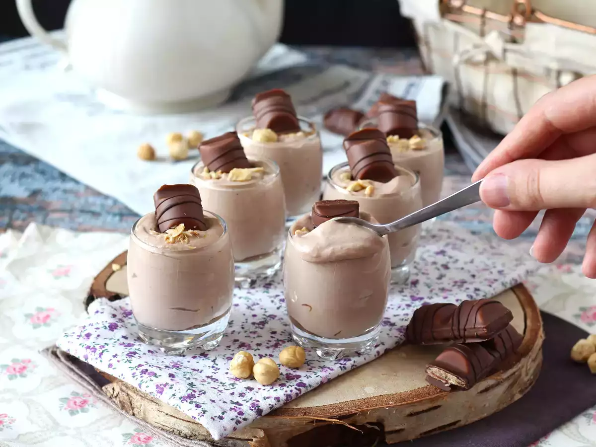 Verrines Kinder Bueno yang tidak dipanggang dan super lezat - foto 5
