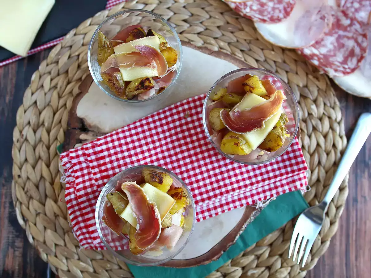 Verrines of raclette (tanpa alat): untuk dinikmati bahkan sebagai minuman beralkohol - foto 2