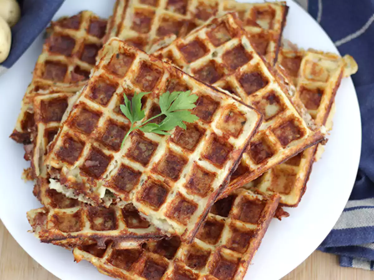 Wafel daging asap, comté, dan kentang - foto 2