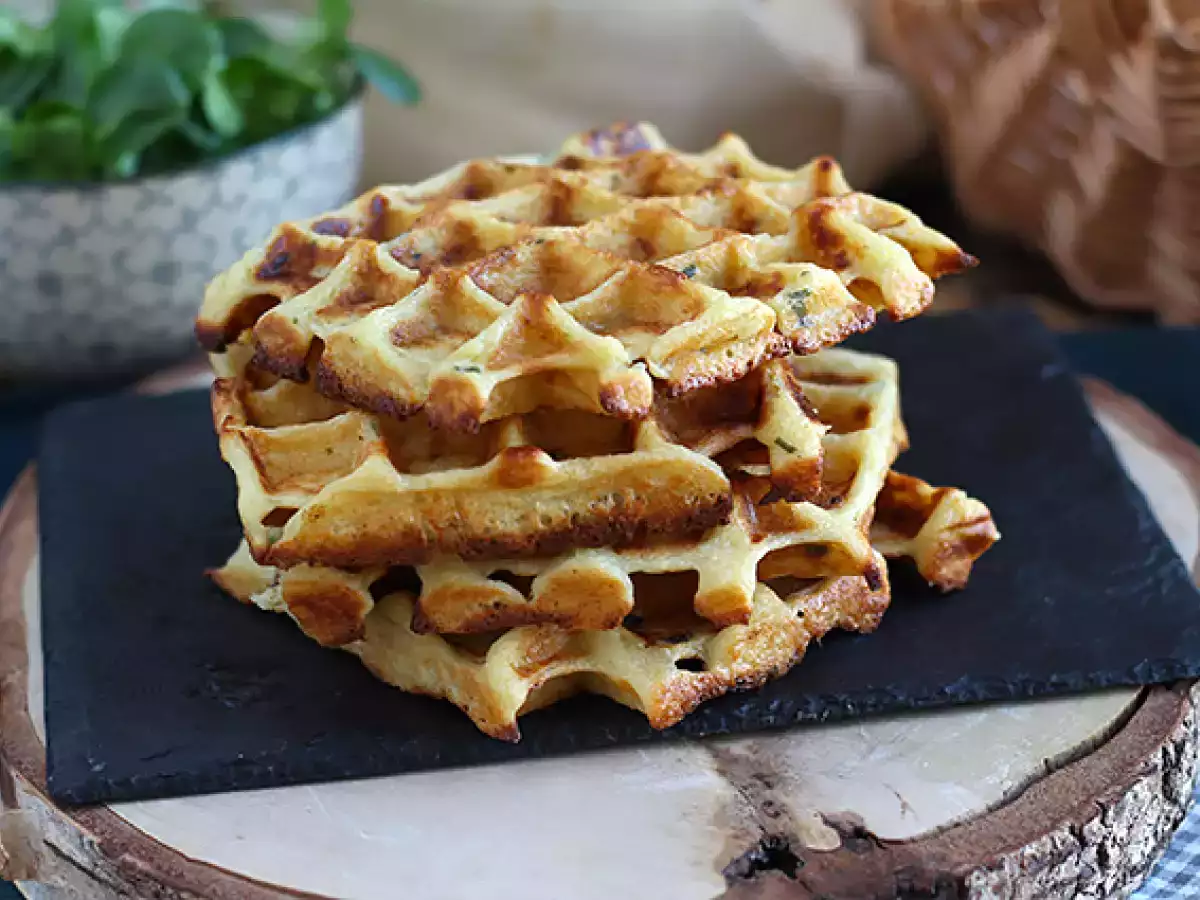 Wafel kentang - Sandwich wafel dengan salmon asap dan fromage frais - foto 6
