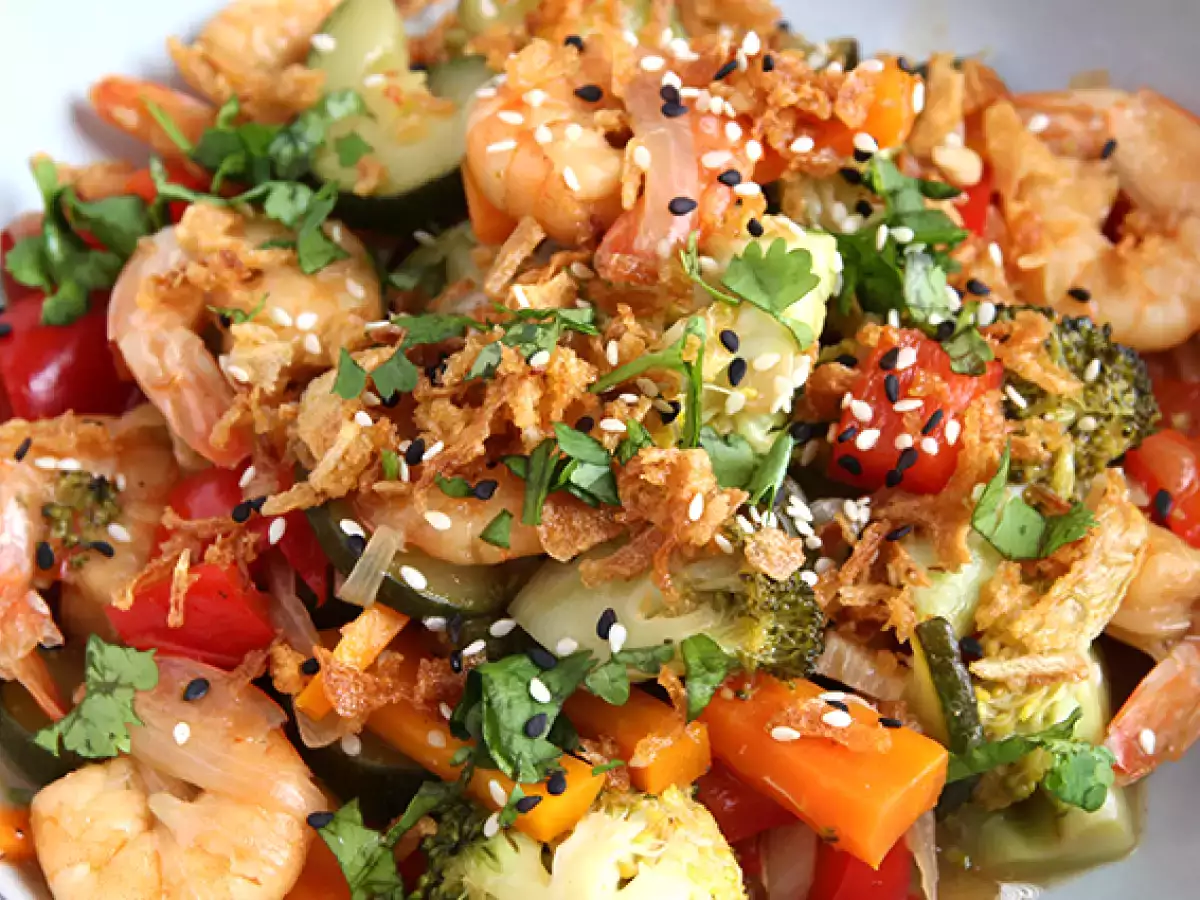 Wajan sayuran dengan udang - foto 5