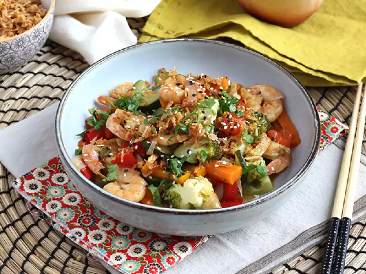 Wajan sayuran dengan udang - foto 6