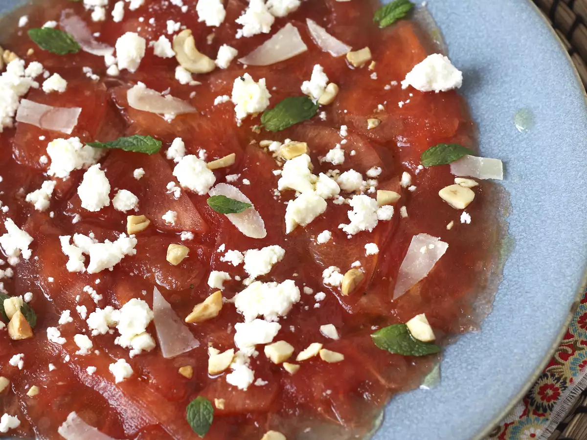 Watermelon Carpaccio: makanan pembuka musim panas yang menyegarkan - foto 3